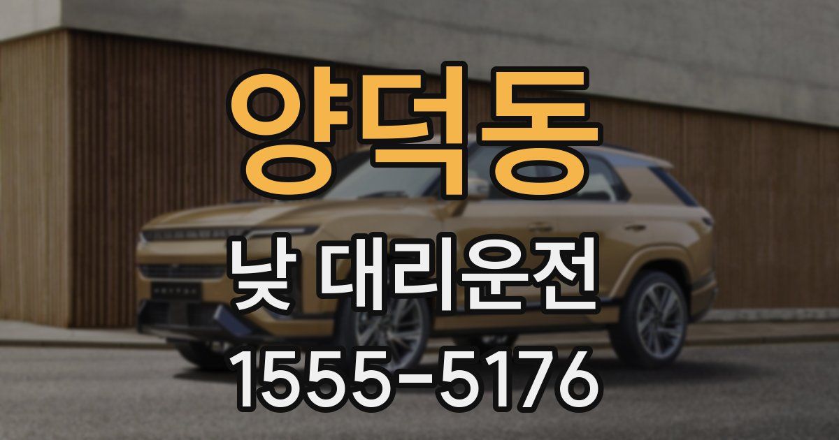 양덕동 낮 대리운전