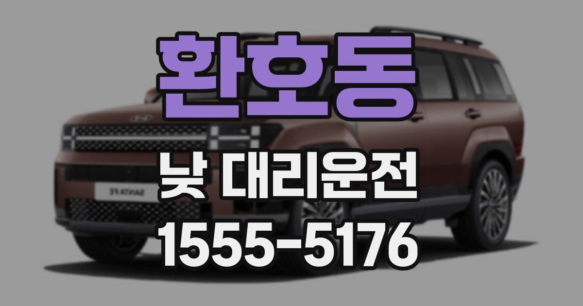 환호동 낮 대리운전