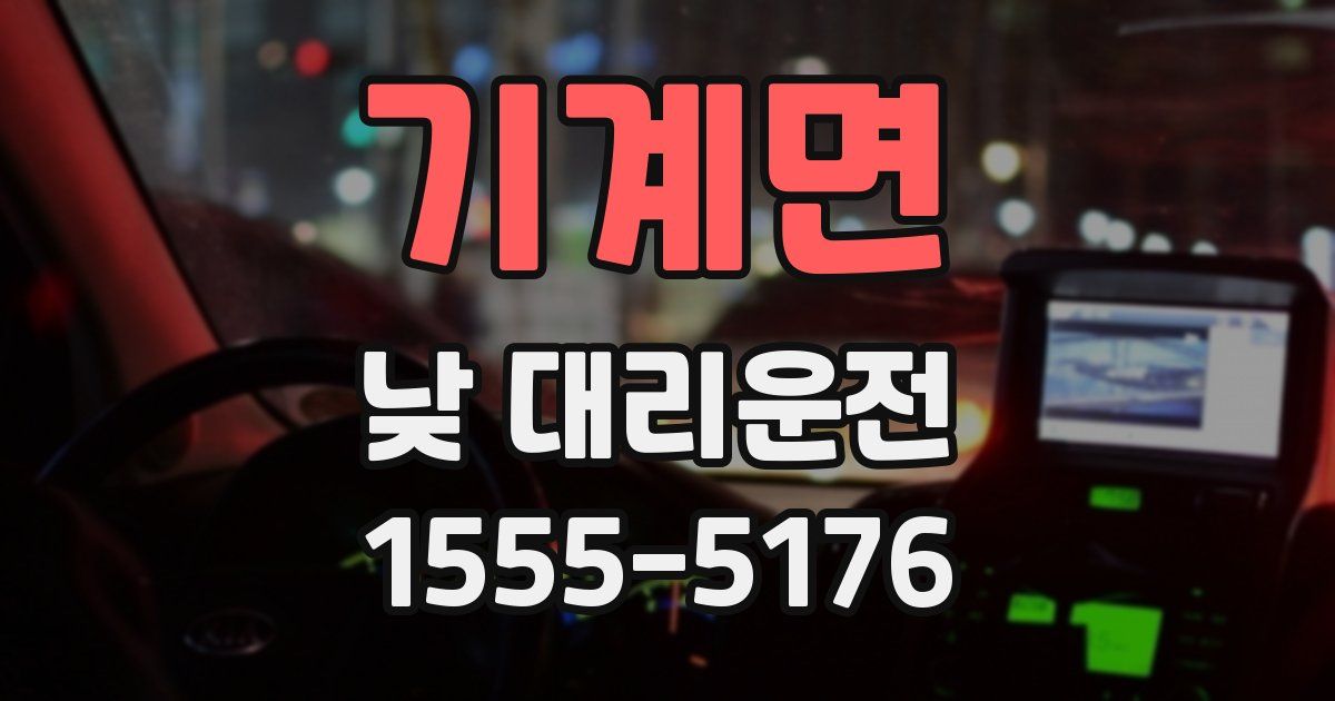 기계면 낮 대리운전