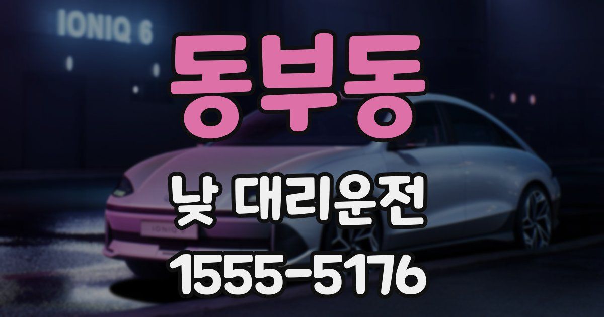 동부동 낮 대리운전