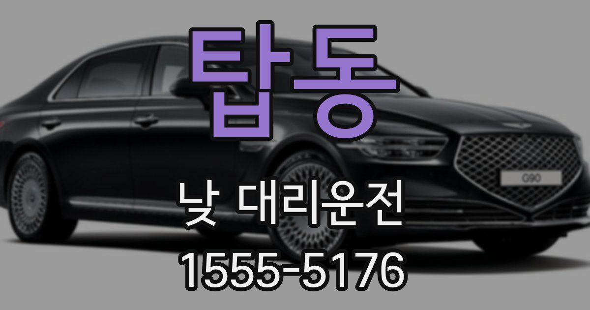 탑동 낮 대리운전