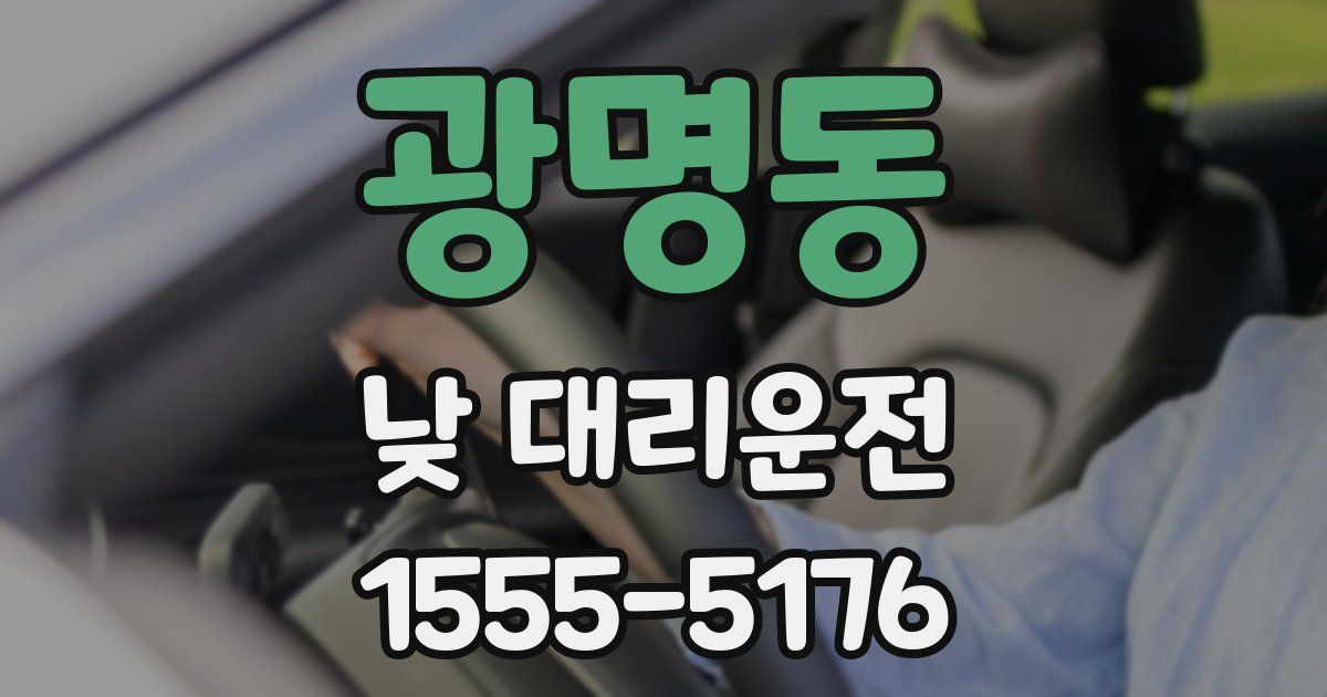광명동 낮 대리운전