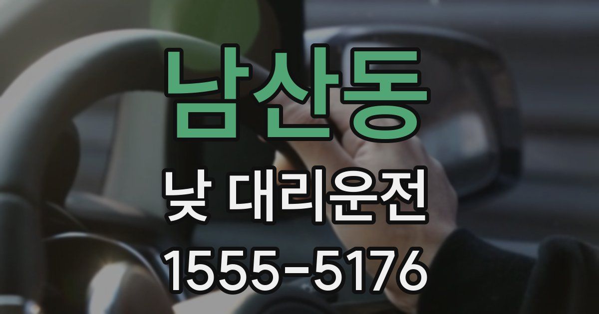 남산동 낮 대리운전