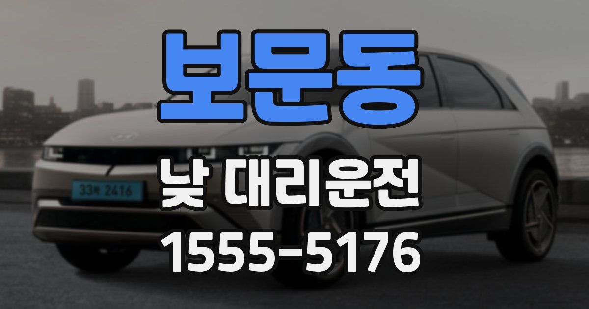 보문동 낮 대리운전
