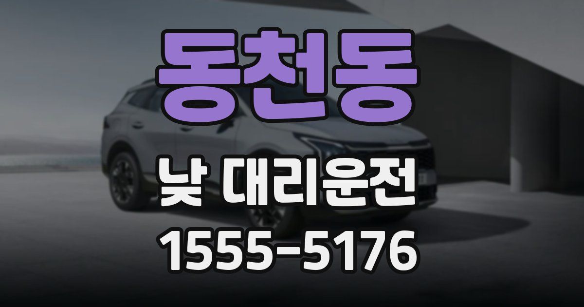 동천동 낮 대리운전