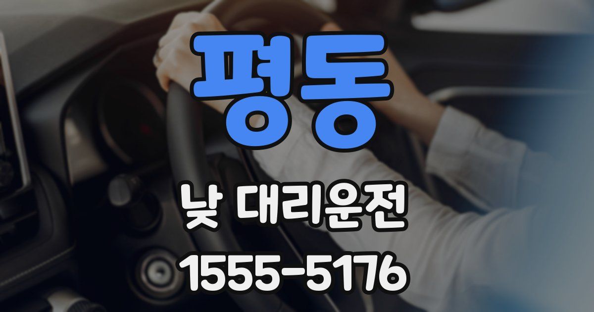 평동 낮 대리운전