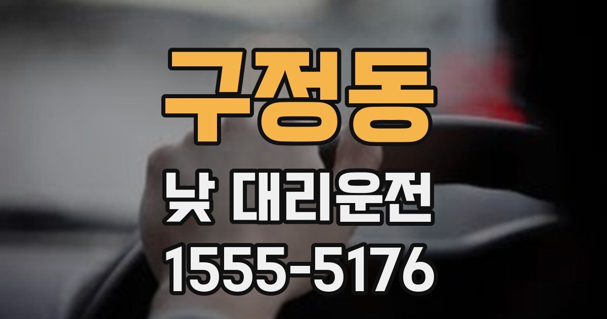 구정동 낮 대리운전