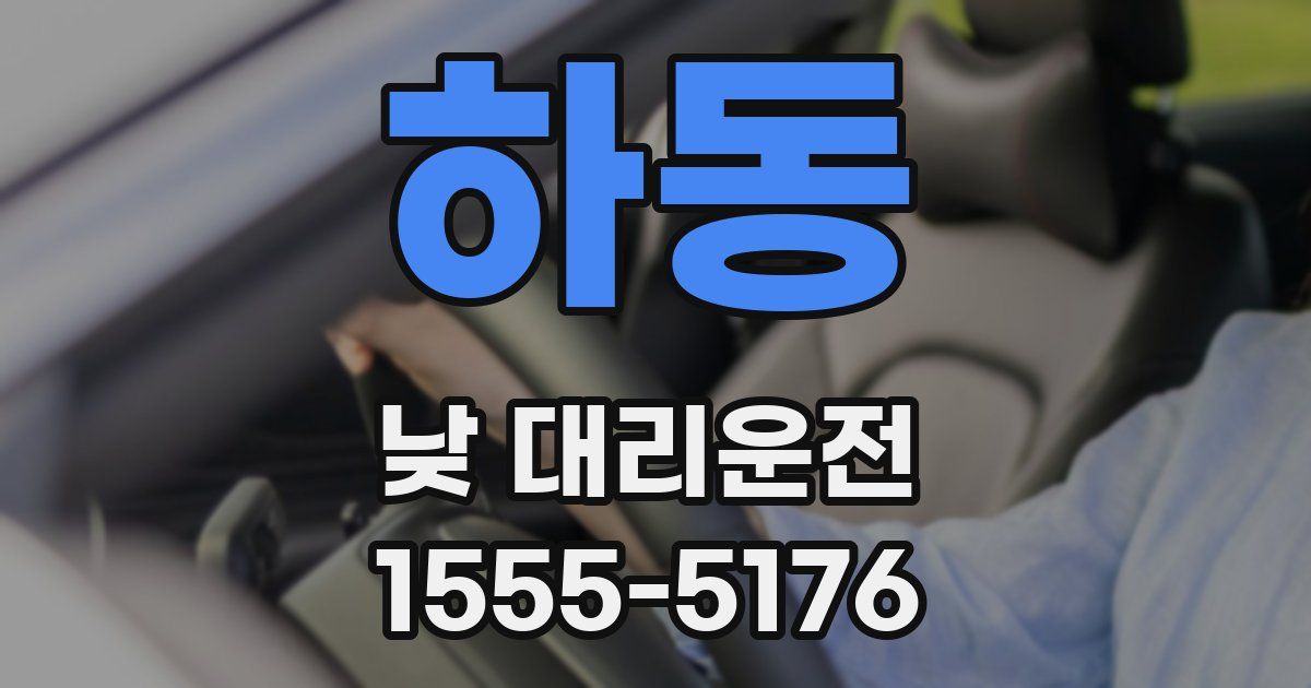 하동 낮 대리운전