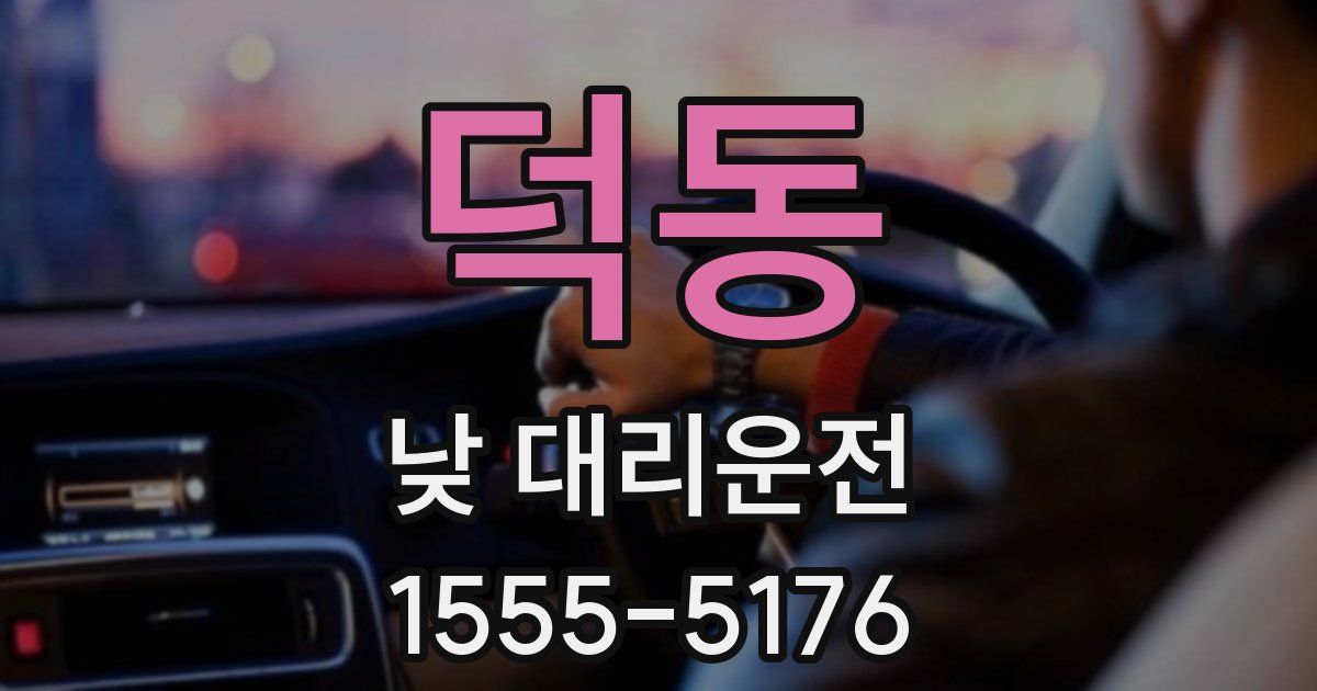 덕동 낮 대리운전
