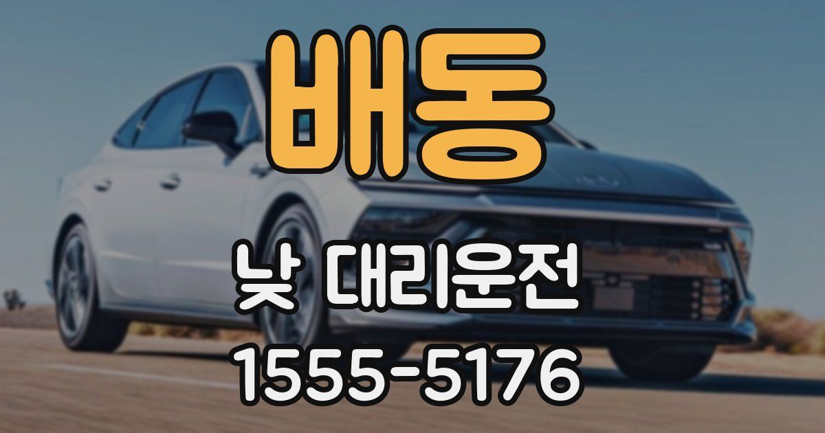 배동 낮 대리운전