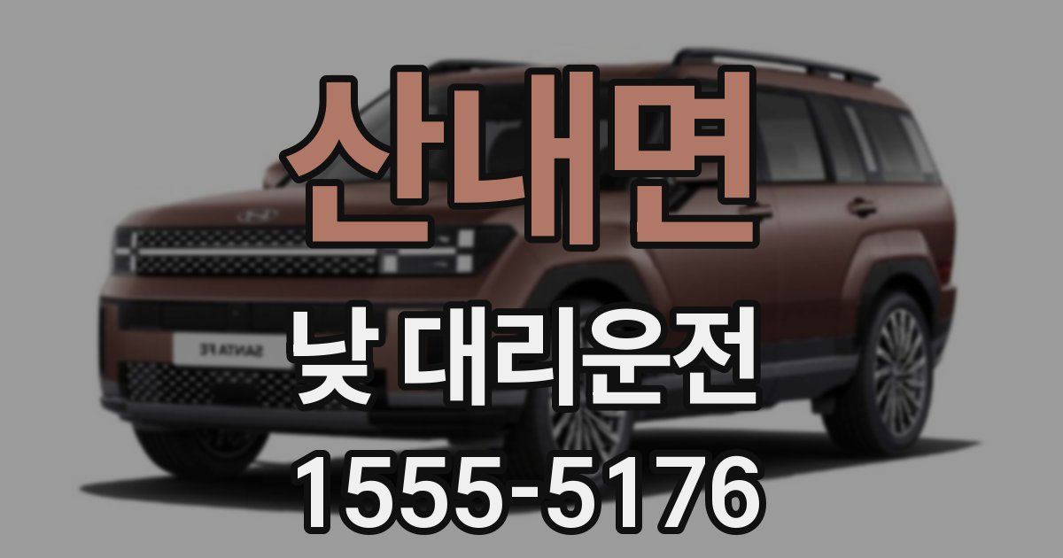산내면 낮 대리운전