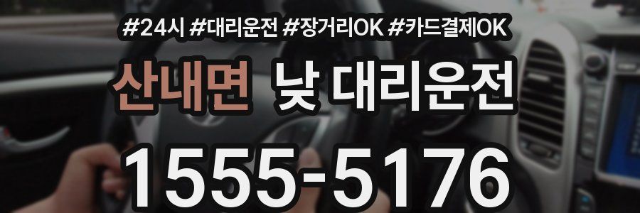 산내면 낮 대리운전