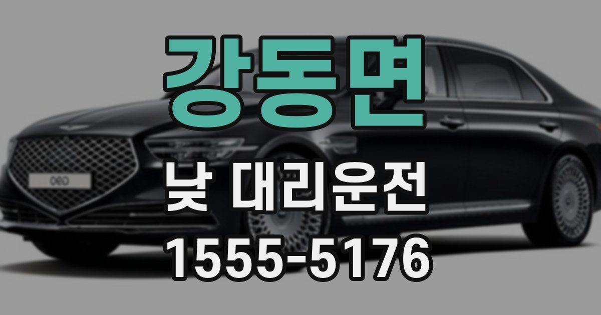 강동면 낮 대리운전