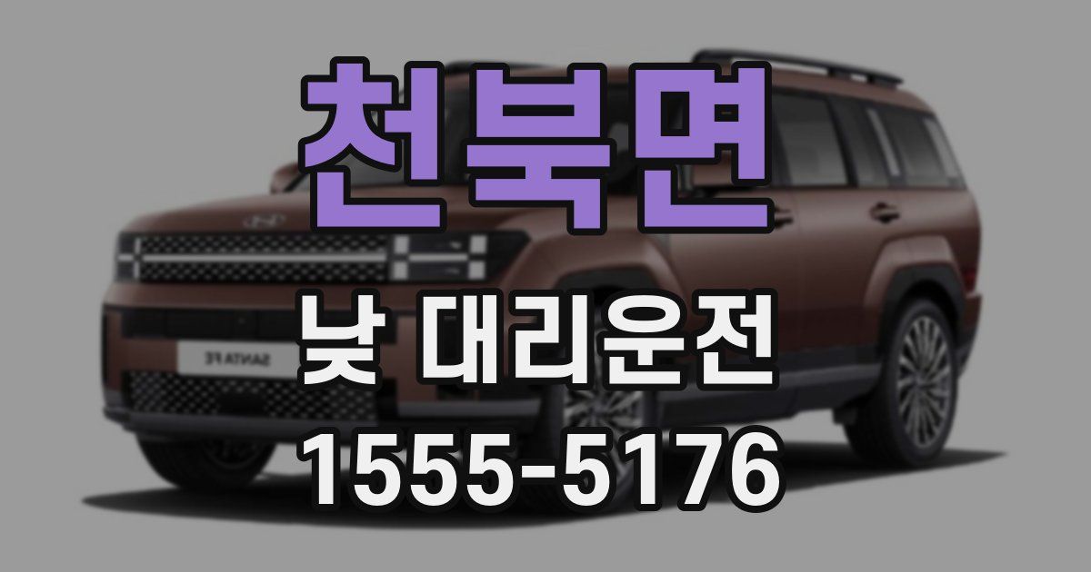 천북면 낮 대리운전