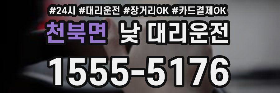천북면 낮 대리운전