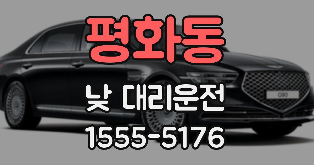 평화동 낮 대리운전