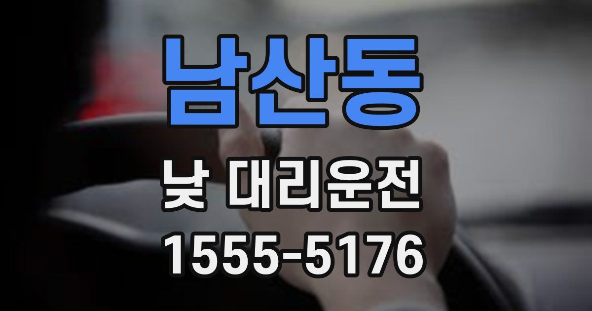 남산동 낮 대리운전