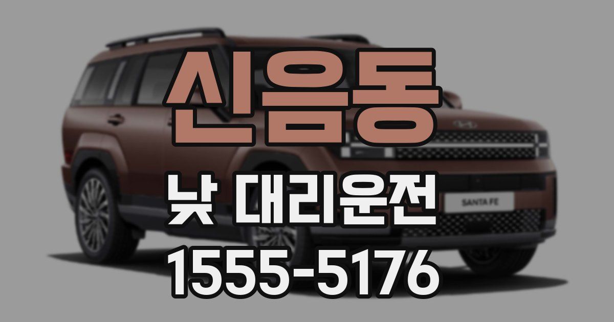 신음동 낮 대리운전