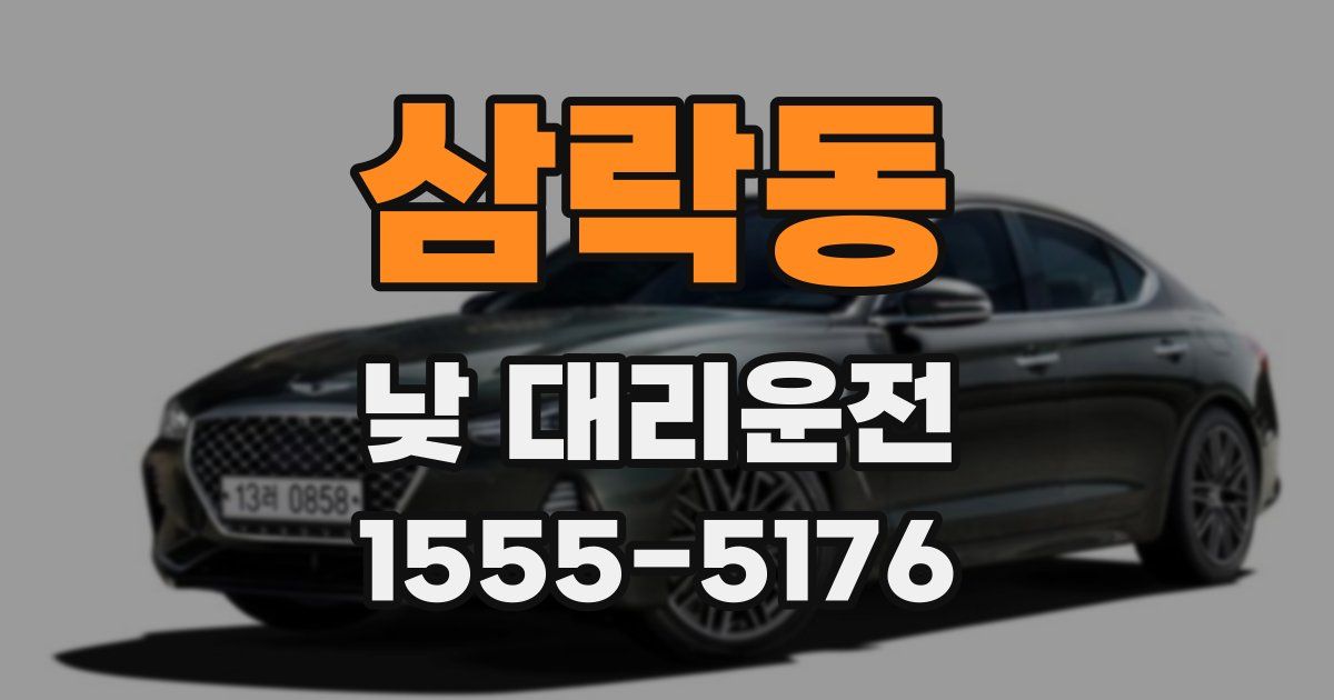 삼락동 낮 대리운전