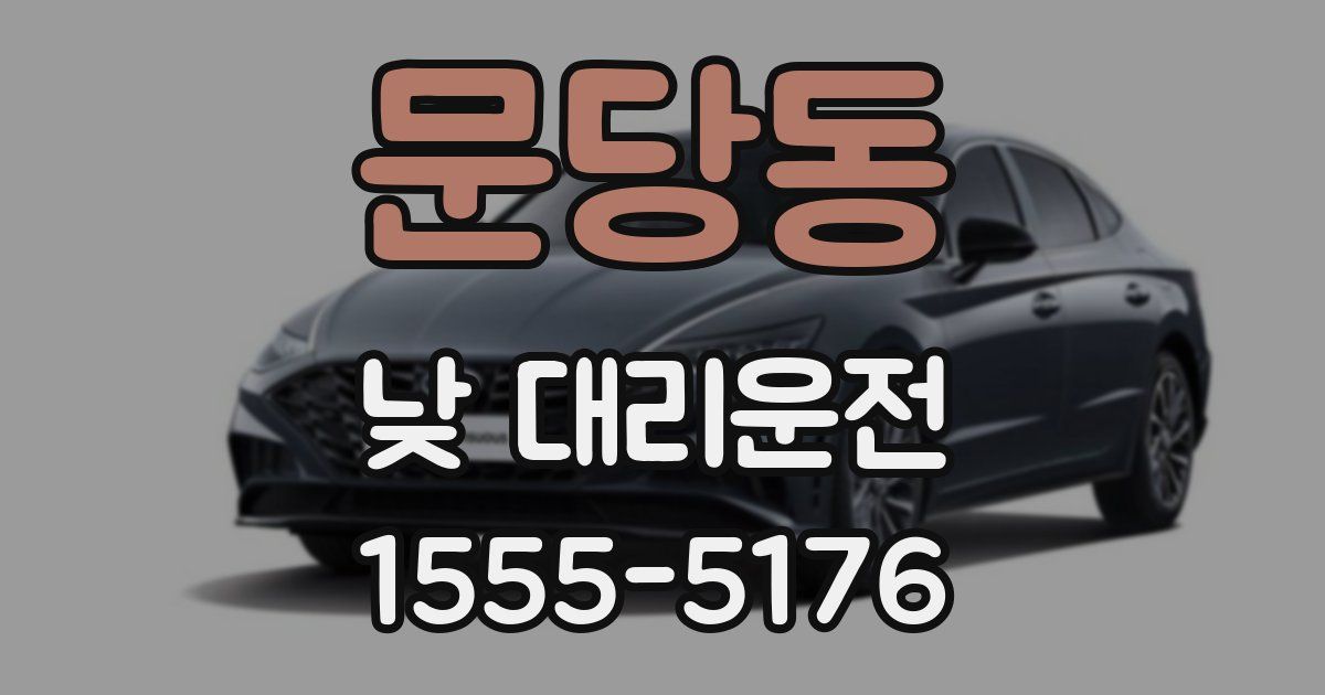 문당동 낮 대리운전