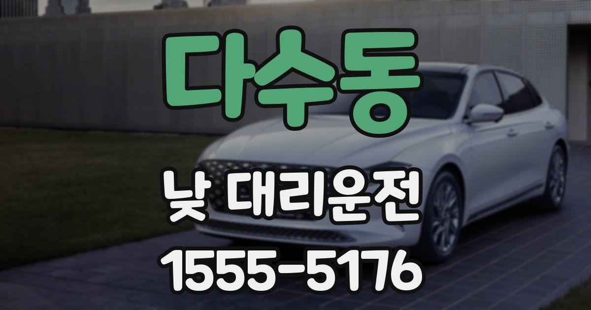 다수동 낮 대리운전