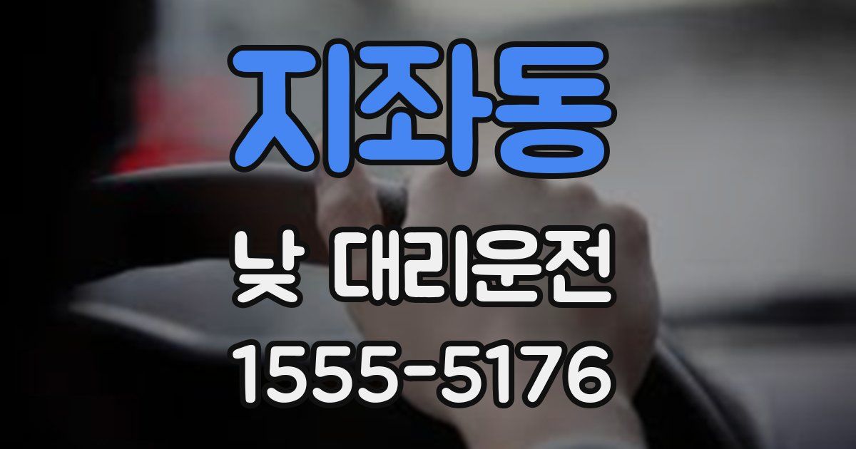 지좌동 낮 대리운전
