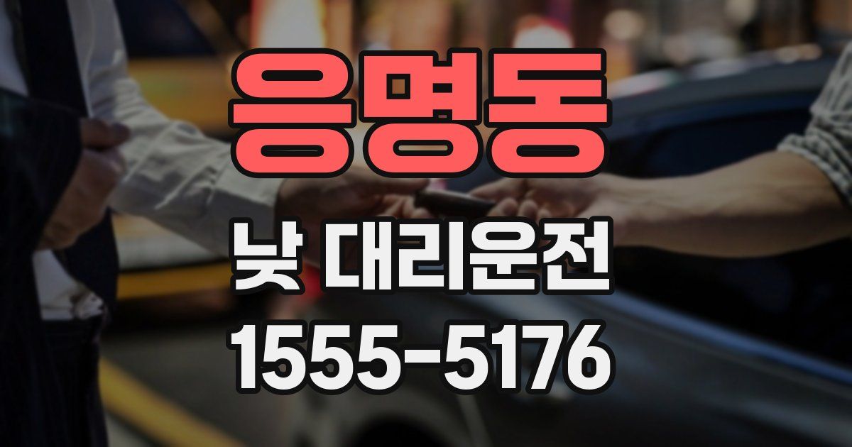 응명동 낮 대리운전