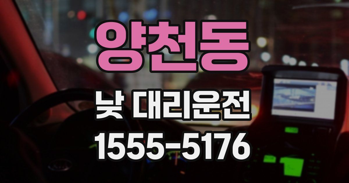 양천동 낮 대리운전