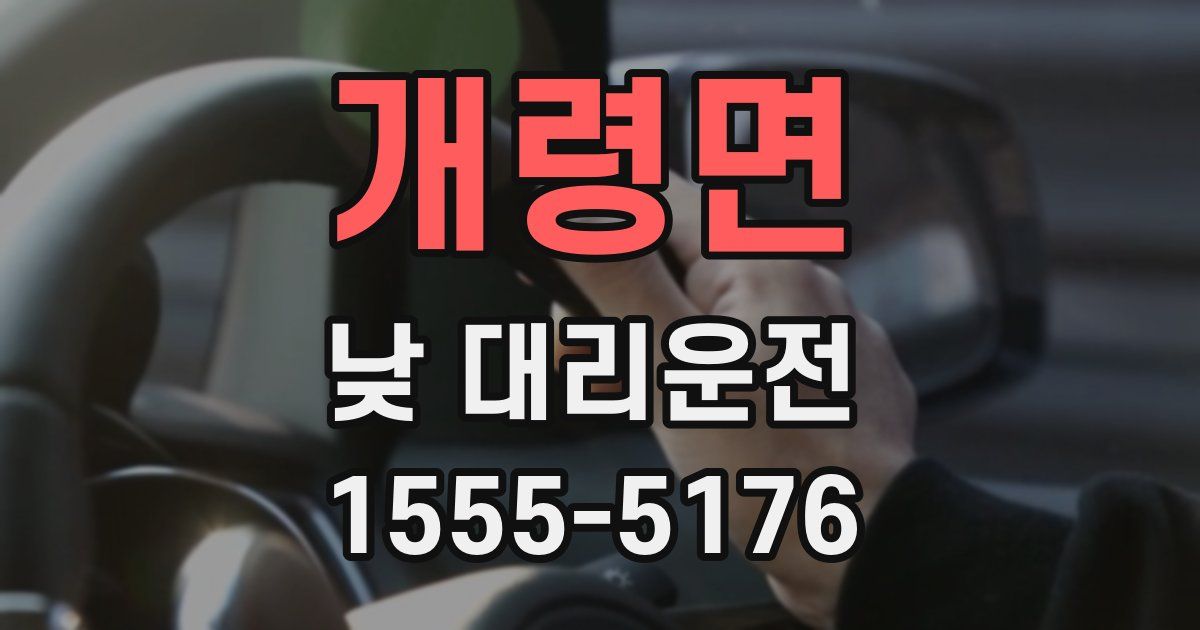 개령면 낮 대리운전