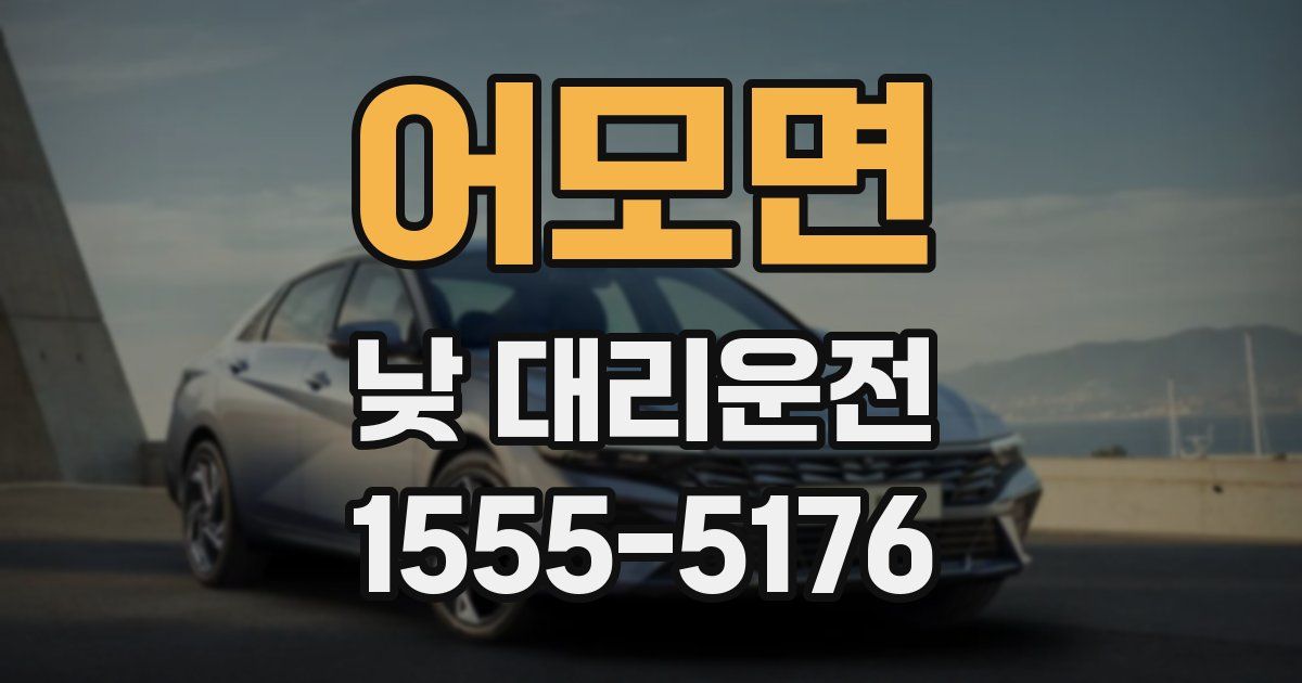 어모면 낮 대리운전