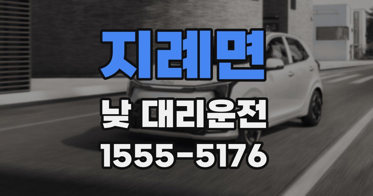지례면 낮 대리운전