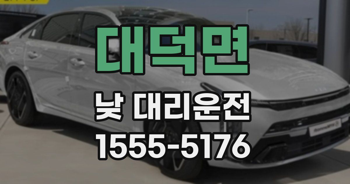 대덕면 낮 대리운전