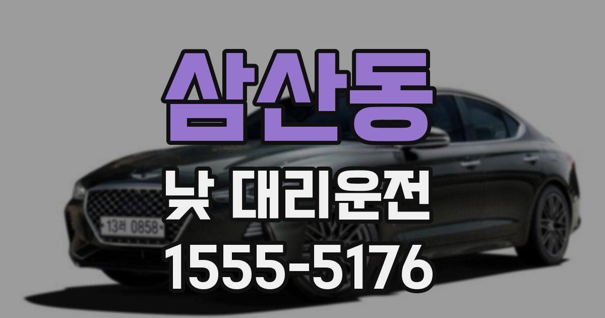 삼산동 낮 대리운전