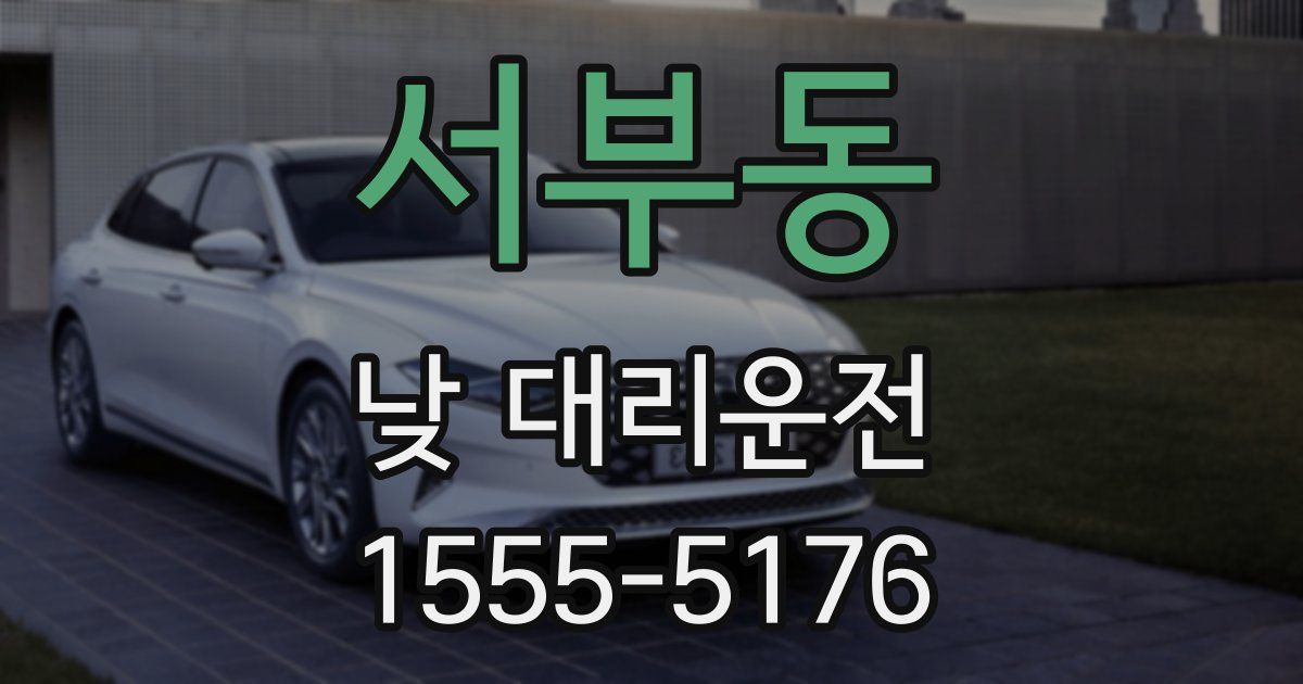 서부동 낮 대리운전