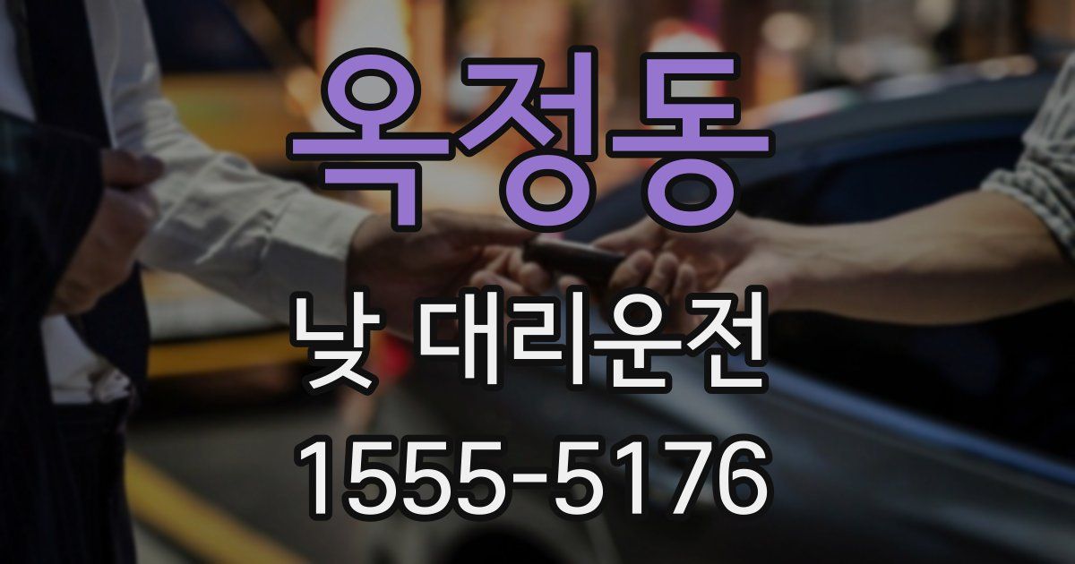 옥정동 낮 대리운전