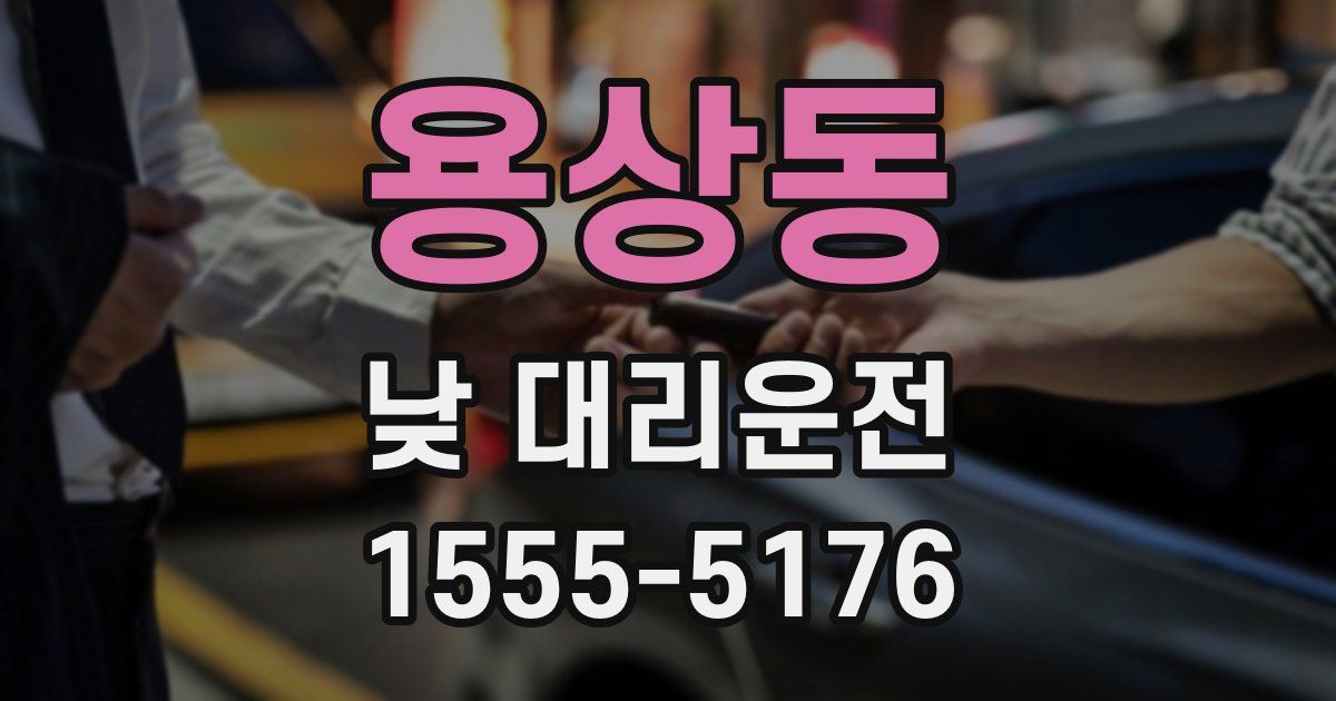 용상동 낮 대리운전