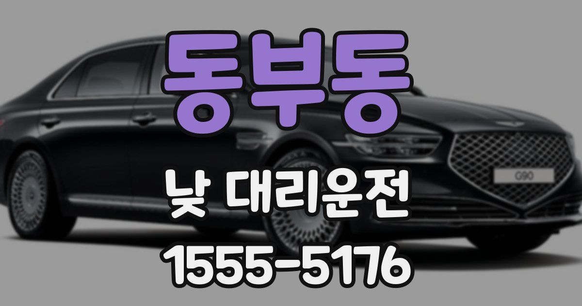 동부동 낮 대리운전