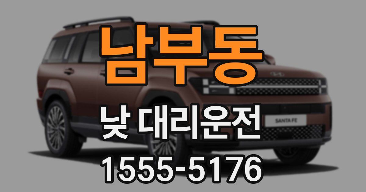 남부동 낮 대리운전