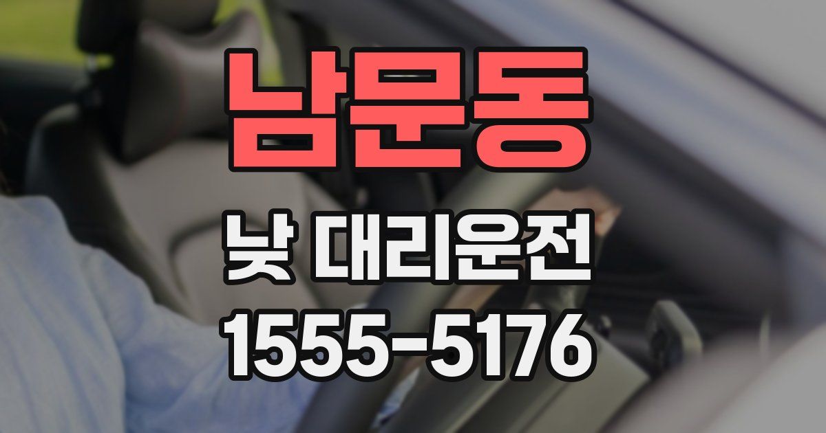 남문동 낮 대리운전