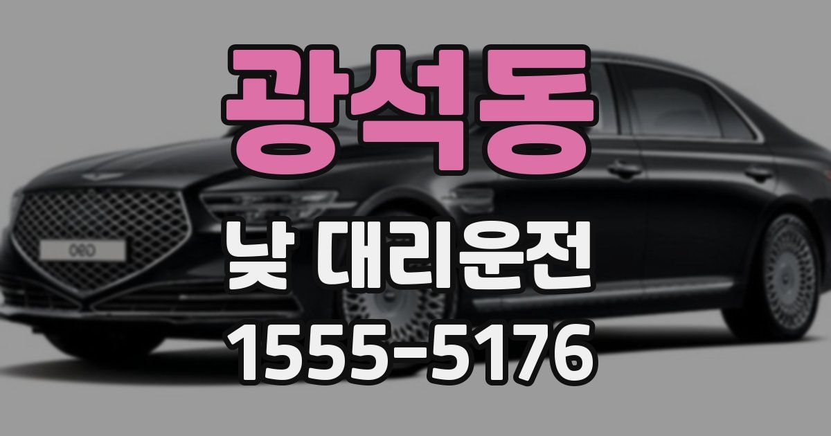 광석동 낮 대리운전