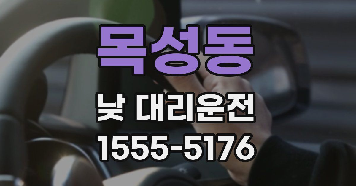 목성동 낮 대리운전