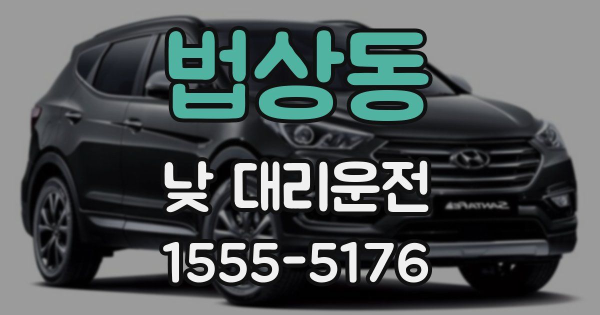 법상동 낮 대리운전