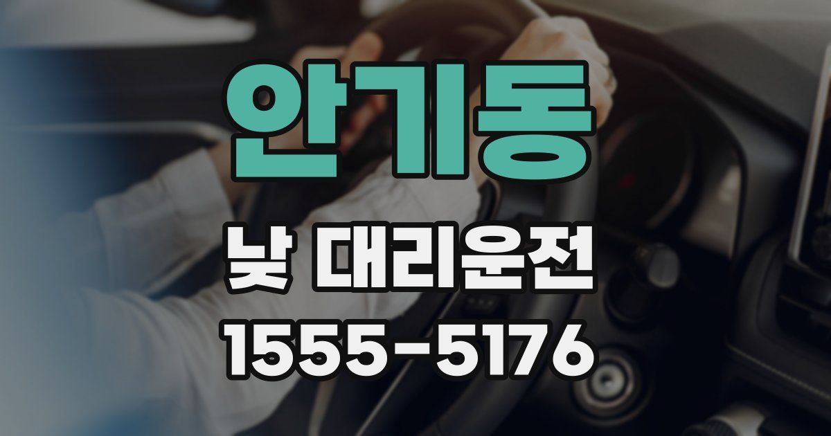 안기동 낮 대리운전