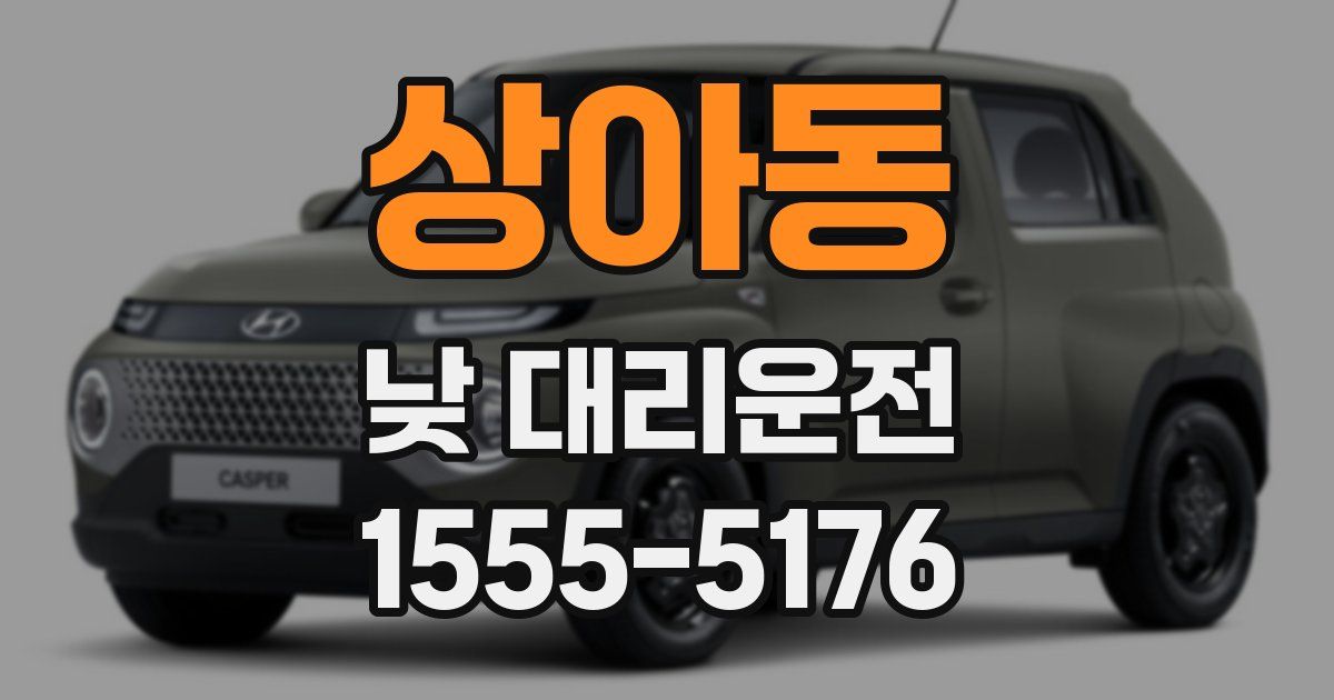 상아동 낮 대리운전