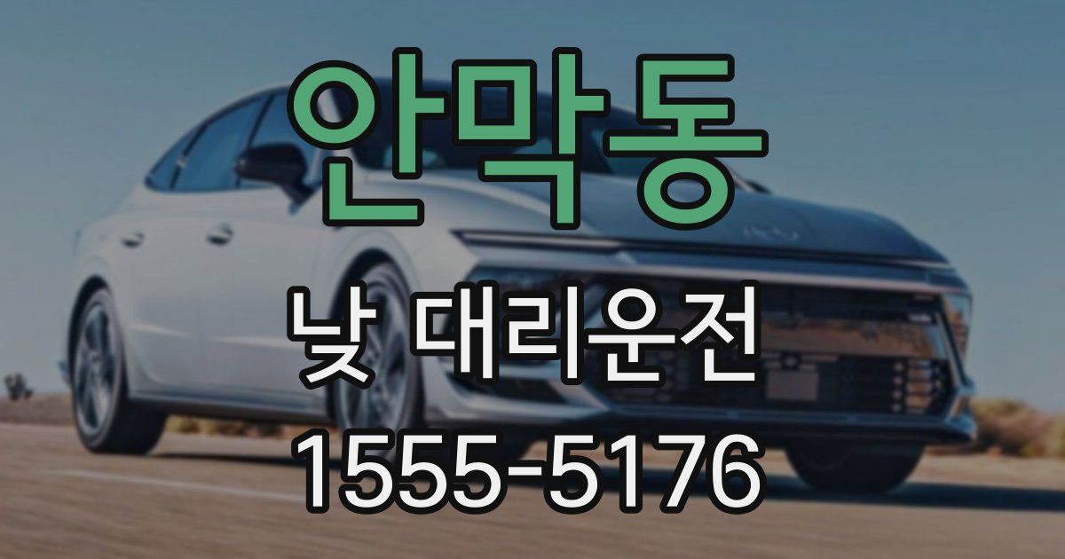 안막동 낮 대리운전
