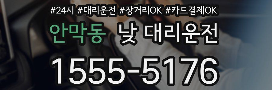 안막동 낮 대리운전