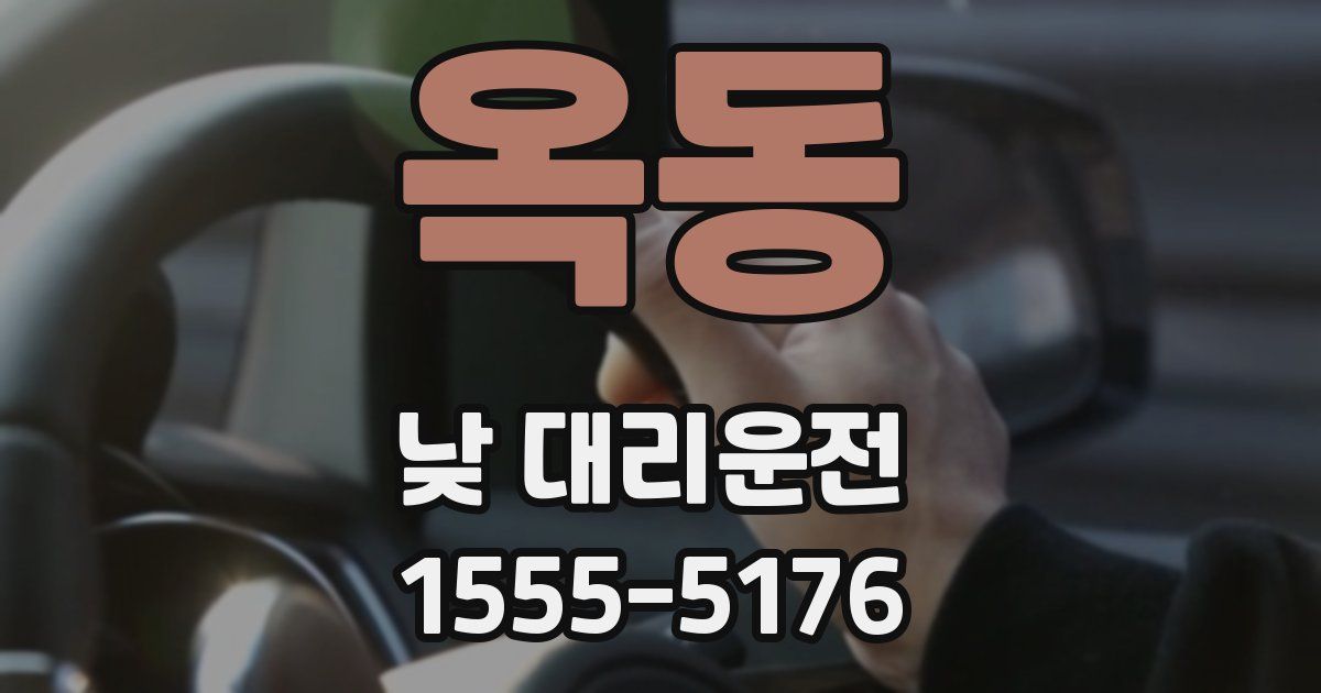 옥동 낮 대리운전