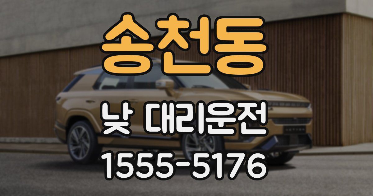 송천동 낮 대리운전