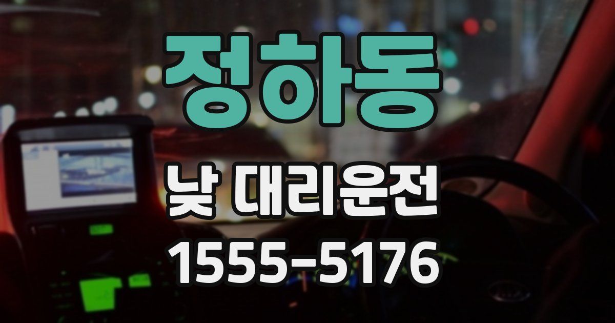 정하동 낮 대리운전