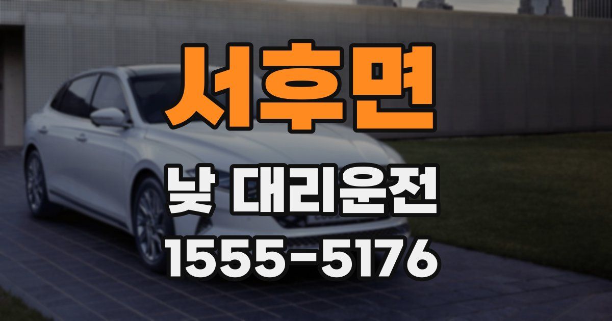 서후면 낮 대리운전